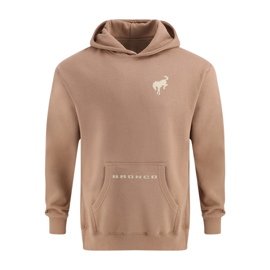 Ford Bronco Logo Beige Oversized Hoodie
