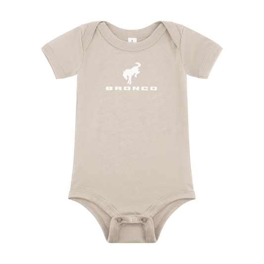 Ford Bronco Heather Stone Gray Baby Onesie