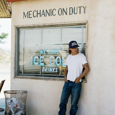 Ford x Brixton Built Tough American Navy Snapback Hat