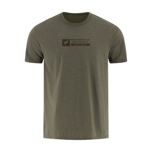 Ford Bronco Built Wild Mens Green T-Shirt