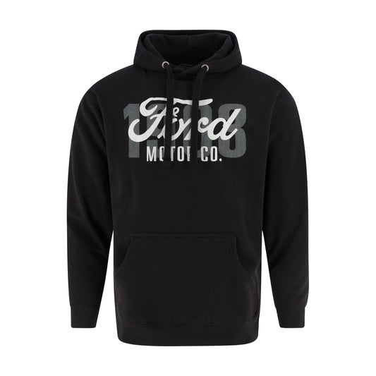 Ford Script Mens Black Graphic Hoodie
